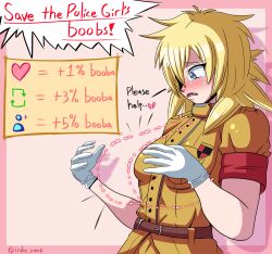 1girls advertisement blonde_hair blue_eyes breast_envy breast_expansion breasts color doodle hellsing hellsing_ultimate indievamp seras_victoria sketch small_breasts twitter twitter_strip_game_(meme)