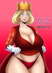 1girls artist_name belly belly_button big_breasts blonde_female blonde_hair blonde_pubic_hair boob_window breasts curvaceous curvy curvy_body curvy_female curvy_figure dress dress_lift female female_focus female_only ghostar hips huge_breasts milf ousama_ranking panties queen_hilling ranking_of_kings red_dress red_panties showing_off showing_panties tagme wide_hips