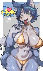 1girls animal_ear animal_ears bare_belly bare_stomach big_breasts bikini blue_eye blue_eyebrows blue_eyes blue_eyes_female blue_hair blue_hair_female breasts closed_mouth ears eipelppa eyebrows_visible_through_hair eyelashes eyelashes_visible_through_hair female female_humanoid female_only furry furry_breasts furry_ears furry_female furry_only golden_bikini hourglass_figure huge_breast humanoid humanoid_hands iepelppa iparuputsua ipelppa krystal large_breasts massive_breasts mouth_closed navel nintendo open_mouth simple_background star_fox thick_thighs thighs tongue tongue_out woman