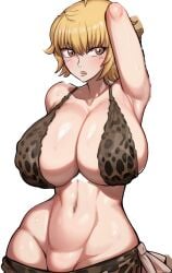 1girls 3rd_party_edit armpits bikini edit edited female female_only geulimykun_(skbyunea413) hip_dips huge_breasts marguerite one_piece png tiger_print transparent_background transparent_png