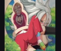 absorption_vore absurd_res android android_21 anime_style bottomwear cellabsorb charlie_morningstar_(hazbin_hotel) clothing crossover demon dragon_ball dragon_ball_fighterz duo female female/female female_pred female_prey footwear forced hazbin_hotel hi_res humanoid legwear machine majin majin_android_21 multicolored_clothing multicolored_footwear multicolored_legwear multicolored_socks multicolored_stockings pants princess rainbow_clothing rainbow_footwear rainbow_legwear rainbow_socks rainbow_stockings robot royalty same_size same_size_vore socks soft_vore stockings tail tail_absorption tail_fetish tail_play tail_vore torn_bottomwear torn_clothing torn_pants unwilling_prey vore willing_pred