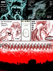 buwaro_elexion clothed clothing comic demon fangs fellatio female imminent_penectomy jakkai male mysterious_messiah oral oral_sex ouch pain penis_biting rhea_snaketail sex slightly_damned straight webcomic