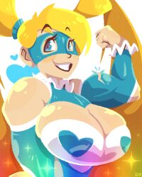 blonde_hair blue_eyes breasts cleavage curvy legendofnerd rainbow_mika street_fighter twintails