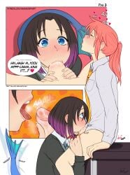 blowjob cock cum_in_mouth cute_expression dragon_girl elma_(dragon_maid) futa_on_female futanari kobayashi kobayashi-san_chi_no_maidragon miss_kobayashi's_dragon_maid nagainosfw oral tail