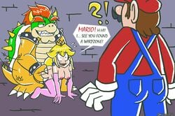 bowser cuckold doncorneo female human koopa male mario mario_(series) netorare nintendo princess_peach straight super_mario_bros.