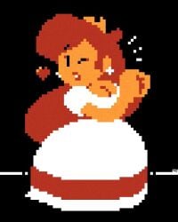 1girls 8-bit big_breasts blowing_kiss breasts busty cleavage clothed clothing dress female female_only hand_on_own_hip heart large_breasts legendofnerd looking_at_viewer mario_(series) nes nintendo pixel_art princess_peach princess_toadstool royalty short_hair smile solo super_mario_bros. super_mario_bros._(nes) voluptuous