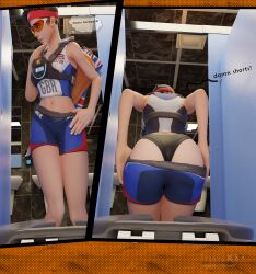 1girls 3d blender desperate desperation franticm84 overwatch overwatch_2 panties panties_down toilet toilet_stall tracer track_and_field_tracer undressing