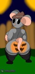 ass big_ass big_breasts big_butt breasts halloween halloween_costume jafter mouse oc original_character pumpkin pumpkin_butt rat shortstack