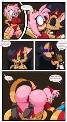 amy_rose big_ass big_breasts biting_lip bondage collar forced forced_kiss huge_ass huge_breasts kissing lifting lifting_person oc onesie original_character rape restrained roga14 sonic_(series) sonic_the_hedgehog_(series) yuri