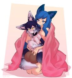 1futa 1girls ambiguous_penetration animal_ears animal_humanoid animal_penis areola balls bedding big_balls big_breasts big_penis black_hair blanket blue_eyes blue_hair blush blush_lines body_fur bodypaint borvar breast_size_difference breasts canid canid_humanoid canine canine_humanoid duo face_paint female female_penetrated fox_ears fox_girl fox_humanoid futa_on_female futanari genitals gynomorph gynomorph/female gynomorph_penetrating gynomorph_penetrating_female hair hi_res horsecock huge_balls huge_breasts humanoid intersex intersex/female intersex_penetrating intersex_penetrating_female kemonomimi kon_(habitualboomer) larger_gynomorph larger_intersex light-skinned_female light-skinned_futanari light_skin mammal mammal_humanoid monster_girl mystral mystral_(kersplampy) narrowed_eyes navel nipples nude original original_character original_characters penetration penis sex signature sitting size_difference smaller_female smile sparkles stomach_bulge tail text two_tone_hair white_hair wolf_humanoid yellow_eyes