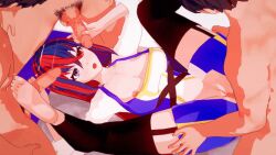 1girls 3boys 3d alear_(female)_(fire_emblem) alear_(fire_emblem) areolae areolae_slip bare_thighs barefoot big_breasts blue_eyes blue_hair braid breasts censored cleavage double_handjob female female_focus fire_emblem fire_emblem_engage foursome gangbang garter_straps group_sex hair_between_eyes handjob heterochromia large_breasts leg_grab long_hair male multicolored_hair multiple_boys nintendo on_back open_mouth pussy red_eyes red_hair sex shi_naosu_mata shorts solo_focus spread_legs thighhighs thighs torn_clothes vaginal_penetration very_long_hair