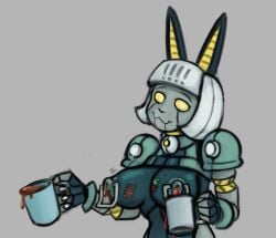 chocolate female lactation looking_at_viewer robo-fortune robot robot_girl skullgirls strawberry stupidgnoll unusual_lactation video_games