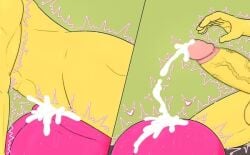 2d 2d_(artwork) big_ass big_breasts big_butt cum cum_in_pussy cum_inside ejaculation green_eyes mommy_long_legs pink_body pink_hair pink_skin player poppy_playtime protagonist_(poppy_playtime) shaking trembling vagina vaginal_insertion vaginal_penetration vaginal_sex