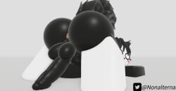 3d anthro anus armwear ass_up big_areola big_ass big_balls big_breasts big_butt big_nipples big_penis black_fur blush foreskin furry futa_only futanari hands_on_breasts large_areolae large_ass large_breasts large_butt large_nipples large_penis large_tail leaking_precum looking_back nonalterna owo presenting_hindquarters raised_tail roblox robloxian self_upload simple_background skull_face skull_mask solo solo_futa tail thighhighs twitter_username white_background