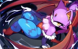 1girls 2022 blaze_the_cat breasts capcom cat_ears catgirl clothing cosplay darkstalkers exposed_breasts female female_only fur furry high_resolution krokobyaka legwear lilith_aensland_(cosplay) looking_at_viewer medium_breasts nipples purple_fur purple_hair sega small_breasts smile solo sonic_(series) sonic_the_hedgehog_(series) succubus thighs yellow_eyes