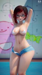 1girls 3d 60fps 9:16 animated ass asymmetrical_hair audible_music bespectacled big_ass bikini_top_only black_hair blush booty_shorts breasts clothed clothed_female curvy dancing denim_shorts female female_only glasses hands_behind_head jic_jic large_filesize longer_than_30_seconds looking_at_viewer medium_breasts medium_hair mikumikudance_(medium) mmd mp4 multicolored_hair music navel no_sex no_visible_genitalia outdoors pale-skinned_female pale_skin perky_breasts red_hair rooster_teeth ruby_rose rwby semi-rimless_eyewear shiny_skin shorter_than_one_minute silver_eyes smile solo sound standing tagme under-rim_eyewear vertical_video video voluptuous watermark white_bikini wide_hips