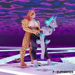 1:1 1boy 1girls 3d_(artwork) abs ambiguous_penetration amd animated anthro anthro_on_anthro ass balls bent_over biceps big_pecs black_body blue_hair butt_slap cheetah clothing curvy_figure deltarune digital_media_(artwork) doggy_style duo euphrates f-euphrates felid feline female fit fit_male floating_hands from_behind_position furry genitals hair hi_res machine male male/female male_penetrating mammal muscular muscular_anthro muscular_male no_sound nude open_mouth pecs penetration robot sex short_playtime slap spanking spots stomach_bulge tagme tasque_manager_(deltarune) thick_thighs undertale_(series) video