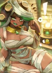 1girls breasts costume female female_only marina_(splatoon) mummy mummy_costume nintendo octoling_girl solo splatoon splatoon_(series) splatoon_2 tagme tony_welt