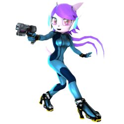 anthro aquatic_dragon cosplay dragon female female_protagonist freedom_planet freedom_planet_2 looking_at_viewer samus_aran_(cosplay) sash_lilac tbwinger92 video_games water_dragon zero_suit