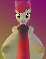 aged_up animal_genitalia animal_penis anthro apple_bloom_(mlp) areola big_macintosh_(mlp) blender cum cum_on_breasts cum_on_face earth_pony equid equine equine_genitalia equine_penis eyelashes female friendship_is_magic hair_ribbon hasbro horse kamimation lips male mammal my_little_pony nipples orange_eyes penis pony red_hair ribbons smile teeth yellow_body yellow_skin