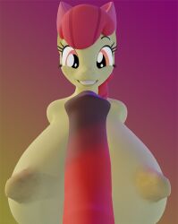 aged_up animal_genitalia animal_penis anthro apple_bloom_(mlp) areola big_macintosh_(mlp) blender earth_pony equid equine equine_genitalia equine_penis eyelashes female friendship_is_magic hair_ribbon hasbro horse kamimation lips male mammal my_little_pony nipples orange_eyes penis pony red_hair ribbons smile teeth yellow_body yellow_skin