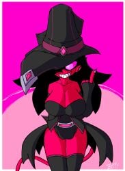 bettysantana big_hair demon_girl demon_tail halloween halloween_costume oc phantom_ruby succubus witch