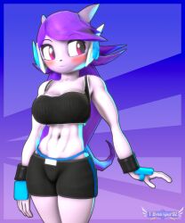 anthro aquatic_dragon blush dragon female female_protagonist freedom_planet freedom_planet_2 sash_lilac tbwinger92 video_games water_dragon