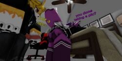 2boys 3d furry gay holding_penis kemono maid_outfit masturbating mjay mjay12589874 purple_fur roblox robloxian socks tagme text thighhighs yellow_fur