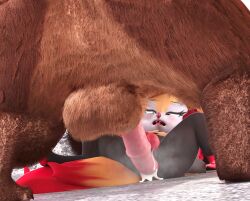 anal anal_sex animal_genitalia animal_penis anthro anthro_on_feral anthro_penetrated anus ass balls bear big_balls big_penis biped bodily_fluids braixen brown_bear brown_body brown_fur canid canine canine_genitalia canine_penis cum cum_drip cum_in_ass cum_inside cumshot dripping duo ejaculation erection feral feral_penetrating feral_penetrating_anthro feral_penetrating_male fox fur generation_6_pokemon genital_fluids genitals grizzly_bear hair hi_res interspecies knot kuruk_(character) lying male male/male male_on_feral male_penetrated male_penetrating male_penetrating_male mammal mane mane_hair nintendo nude on_back orgasm penetration penile penile_penetration penis penis_in_ass pokemon pokemon_(species) pokephilia quadruped sex size_difference sneakyphox ursine ursine_penis zoophilia