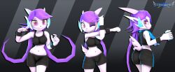 anthro aquatic_dragon dragon female female_protagonist freedom_planet freedom_planet_2 looking_at_viewer looking_back_at_viewer sash_lilac tbwinger92 video_games water_dragon wink