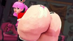 3d animated ass_clapping ass_expansion female female_only huge_ass longer_than_30_seconds mp4 music one_piece perona pink_hair prevence sound tagme twerking video