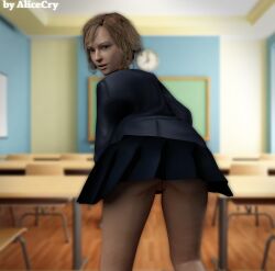 alicecry blonde_hair blue_eyes classroom metal_gear metal_gear_solid metal_gear_solid_v paz_ortega_andrade petite school school_uniform schoolgirl tagme tagme_(artist) teenager