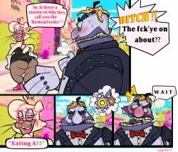 comic comic_page duo feline huge_ass lingerie robot thick_thighs toontown_cat toontown_corporate_clash toontown_online toony