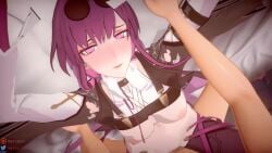 1boy 3d animated bed creampie cum cum_inside ejaculation english_text functionally_nude glasses handjob hetero honkai:_star_rail jingliu_(honkai:_star_rail) kafka_(honkai:_star_rail) long_playtime long_sleeves long_video longer_than_30_seconds longer_than_3_minutes longer_than_one_minute lying_on_back lying_on_bed male_pov mastapov mating_press medium_breasts mihoyo missionary_position moaning pov pov_eye_contact purple_eyes purple_hair rough_sex skinny slim sound tongue uncensored vaginal_penetration video