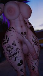 3d abs big_breasts big_penis breasts charlottevr femdom futadom futanari goth goth_futa goth_girl gothic human mommy mommy_kink mother nipples solo strong strong_woman taller_girl tattoo tattoos vr vr_media vrchat vrchat_avatar vrchat_media vrchat_model