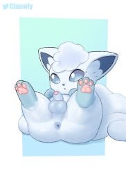 alolan_form alolan_vulpix anus balls clouwly feral flaccid genitals hi_res male male_only nintendo pawpads penis pink_pawpads pokemon pokemon_(species) regional_form_(pokemon) small_penis solo vulpix