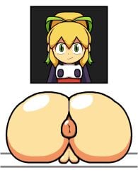 1girls alpha_channel anus ass big_ass blonde_hair bow_in_hair female female_only green_bow green_eyes huge_ass mega_man mega_man(classic) presenting presenting_anus presenting_ass presenting_hindquarters pussy rando_guy rear_view red_dress roll self_upload shiny_skin smile solo solo_female stuck stuck_in_wall transparent_background vagina