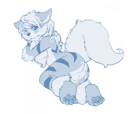 1boy anthro arcanine blue_and_white canine cum fur furry male male_only pokemon pokemon_(species) seth-iova solo