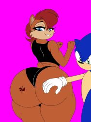 1boy 1girls 2023 alternate_costume animal_ears animesekai00 anthro archie_comics ass ass_focus ass_grab big_ass big_butt black_nose blue_body blue_eyes blue_fur blue_hair blue_skin brown_body brown_fur brown_hair brown_skin bubble_ass bubble_butt butt_grab chipmunk commission couple curvy curvy_body curvy_figure eyelashes fur furry gloves green_eyes ground_squirrel hedgehog huge_ass huge_butt large_butt looking_back looking_pleasured rodent sally_acorn sega short_hair simple_background small_tail sonic_(series) sonic_satam sonic_the_hedgehog sonic_the_hedgehog_(archie) sonic_the_hedgehog_(comics) sonic_the_hedgehog_(series) tail tank_top thick_thighs thighs two_tone_body two_tone_fur wide_hips