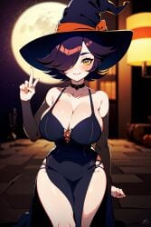 1girls ai_generated goth_girl halloween halloween_costume karmavt owozu virtual_youtuber vtuber witch_costume