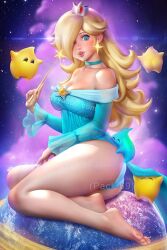 ass ayyasap breasts female female_only luma mario_(series) nintendo princess_rosalina solo super_mario_galaxy tagme