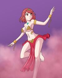 breasts dancer female female_only femsub mythkaz nintendo pyra slave slave_outfit slavegirl solo tagme xenoblade_(series) xenoblade_chronicles_2