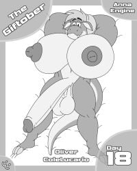 3_toes 4:5 absurd_res annaengine anthro areola balls barefoot beanie biceps big_breasts big_nipples big_penis border breasts busty_boy claws clothing digital_drawing_(artwork) digital_media_(artwork) dragon english_text fangs feet flaccid foreskin front_view genitals grey_border gynomorph hair hands_behind_head hat hat_only headgear headgear_only headwear headwear_only hi_res huge_breasts huge_cock humanoid_genitalia humanoid_penis intersex looking_down lying male male_(lore) male_with_breasts monochrome mostly_nude multicolored_body muscular muscular_anthro muscular_gynomorph muscular_intersex navel nipples nude oliver_(colelucario) on_back penis portrait saggy_balls scalie simple_background smile solo tail teeth text toe_claws toes two_tone_body two_tone_tail white_background