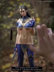 3d caption johnny_cage kitana kitana_(new_era) looking_at_viewer mortal_kombat mortal_kombat_1_(2023) nude nude_female nyxenartz partial_male see-through smile smiling smiling_at_viewer x-ray