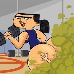 anus ass asshole cartoon_network dumptruck_ass eva_(tdi) fart fart_fetish farting farting_in_face fartkami female female_focus sweaty_butt thick_thighs thighs total_drama_island