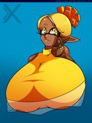 big_breasts clothed d-xross female female_only frye_(splatoon) huge_breasts nintendo splatoon splatoon_3