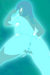 artist_request big_breasts big_butt cyan_body cyan_hair doors_(roblox) entity female gijinka glowing glowing_eyes halt_(doors) long_hair roblox roblox_game showing_pussy source_request tagme white_eyes