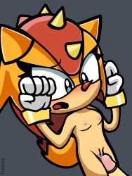 1girls breasts grey_background light-skinned_female light_blue_eyes lizard lizard_girl massage penis_in_pussy sonic_(series) sonic_the_hedgehog_(series) tagme tiny_penis trip_the_sungazer tuhrax