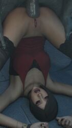 3d 3d_(artwork) ada_wong anal armpits closed_eyes clothed clothed_female_nude_male clothed_sex clothing dress female female_focus female_penetrated moaning monster mr_x no_panties on_floor open_mouth penetration penis piledriver_position pussy resident_evil resident_evil_2 resident_evil_2_remake riversizd sex spread_legs thighhighs thighs tyrant