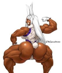 2d boku_no_hero_academia miruko muscular_female my_hero_academia vongrauenhausen white_hair